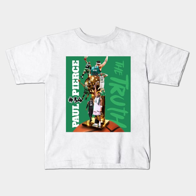 Paul Pierce Moments Collection Color Kids T-Shirt by CELTICFAN34